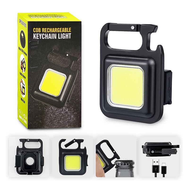 مینی چراغ قوه کمپینگ مدل COB Rechargeable Keychain Light